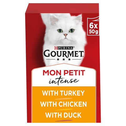 Gourmet Mon Petit Intense Fine Cuts with Turkey, Chicken & Duck 6 x 50g (Pack of 1)