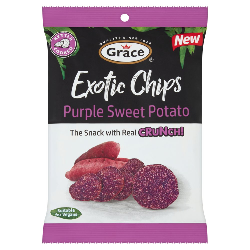 Grace Exotic Chips Purple Sweet Potato 75g ( pack of 8 )
