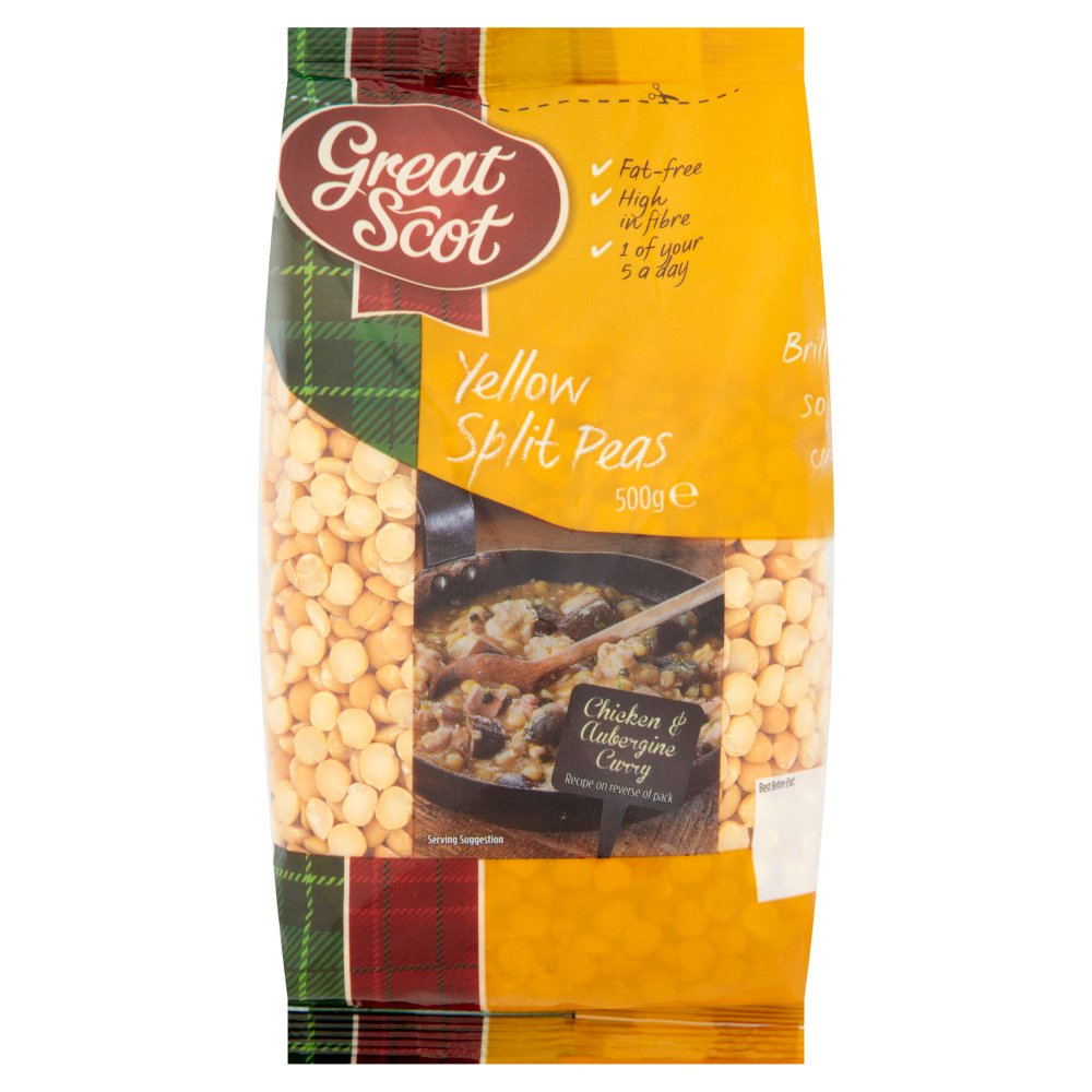 Great Scot Yellow Split Peas 500g (Pack of 5)