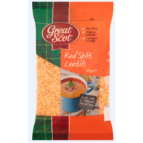 Great Scott Red Split Lentil 500g (Pack of 5)