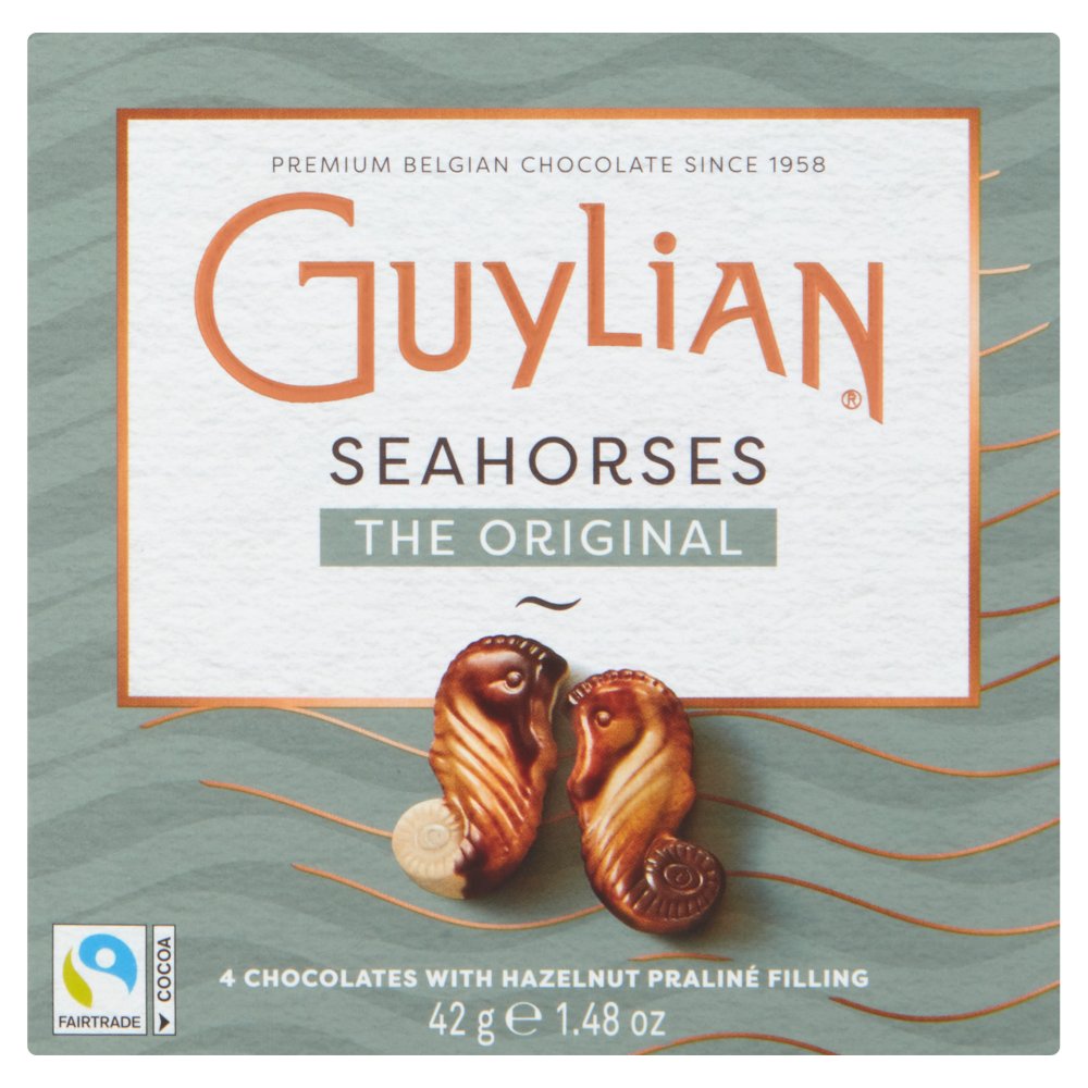 Guylian 4 Belgian Chocolates Sea Horses Original 42g (Pack of 12)