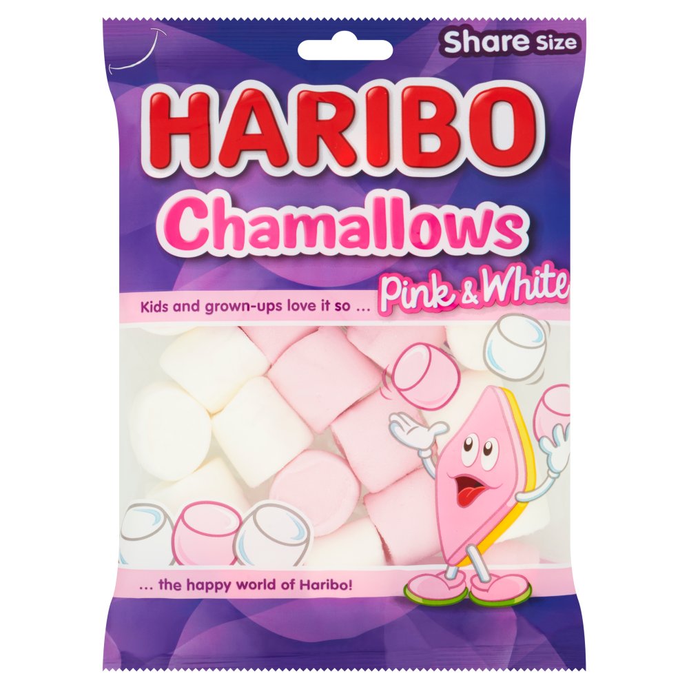 Haribo Chamallows Pink & White Share Bags 140g (Pack of 12)