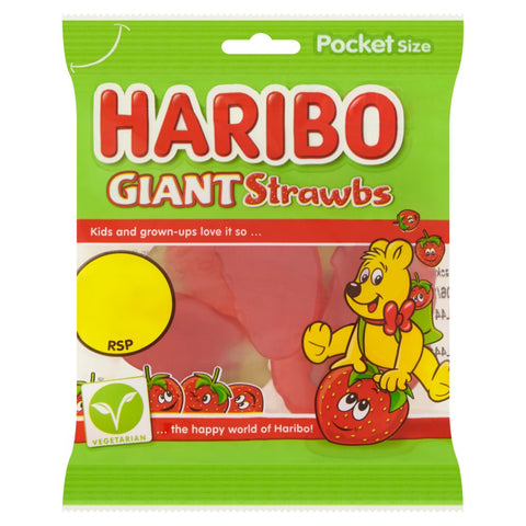 HARIBO Giant Strawbs 60g (Pack of 20)