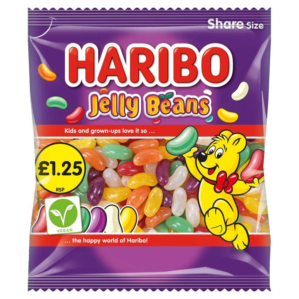 HARIBO Jelly Beans Share Bag 140g (Pack of 12)