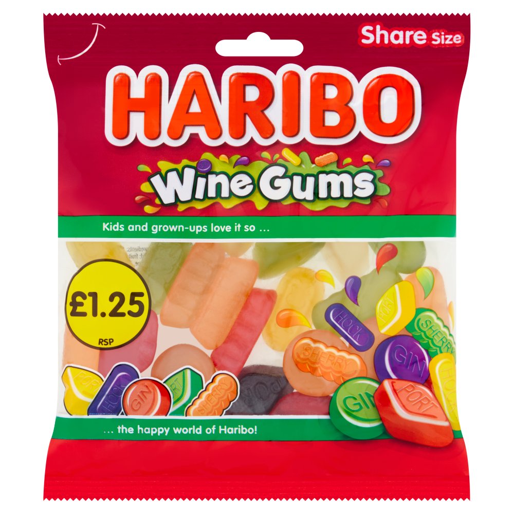HARIBO Wine Gums 140g (Pack of 12)