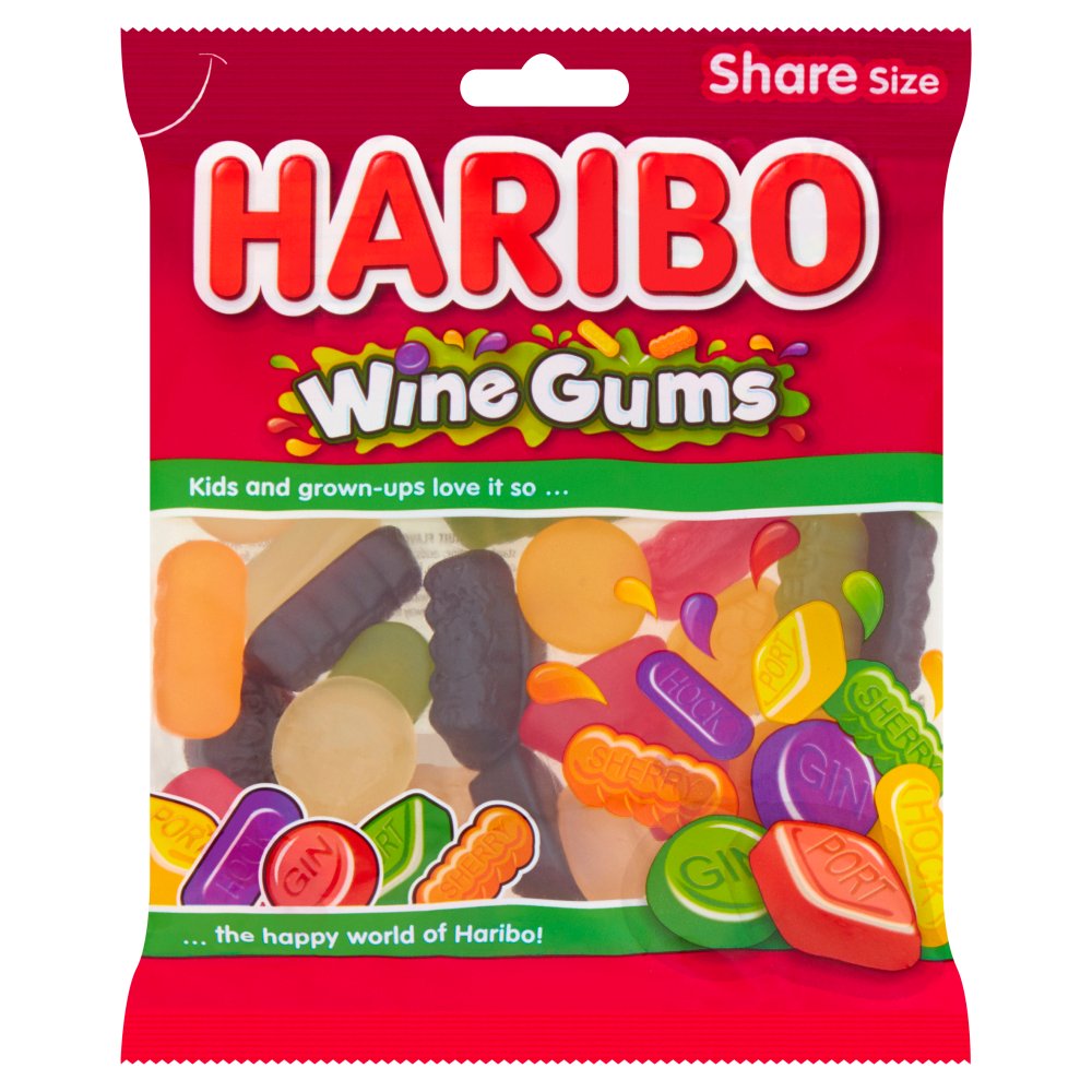 HARIBO Wine Gums Bag 160g (Pack of 12)