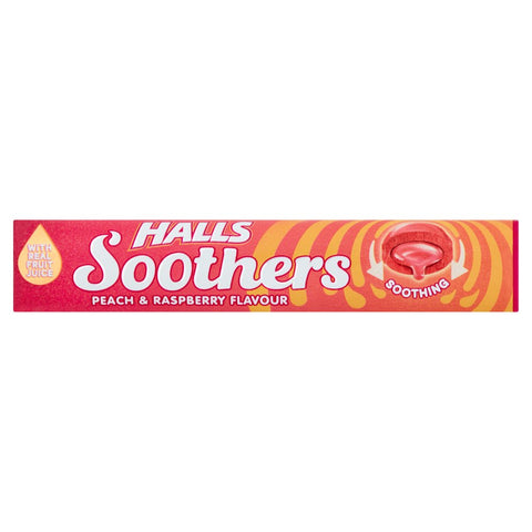 Halls Soothers Peach & Raspberry Flavour 45g (Pack of 20)
