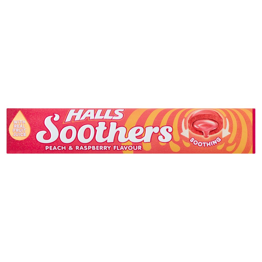 Halls Soothers Peach & Raspberry Flavour 45g (Pack of 20)