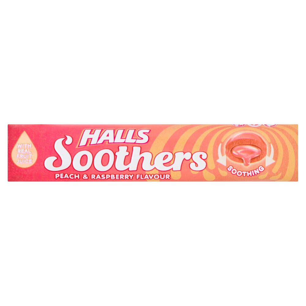 Halls Soothers Peach & Raspberry Flavour 45g (Pack of 20)