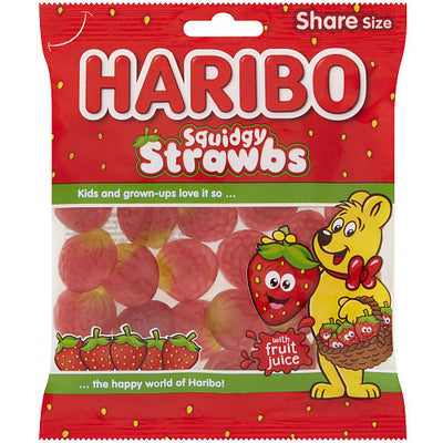 Haribo Squidgy Strawbs (Pack of 12)
