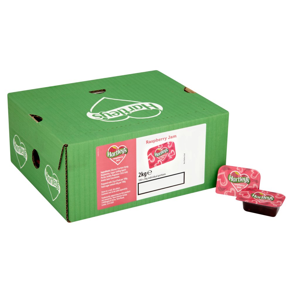 Hartley's Raspberry Jam 100 x 20g (Pack of 1)