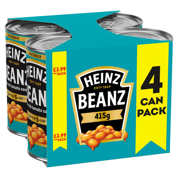 Heinz Beans in a Rich Tomato Sauce 4 x 415g (Pack of 6)