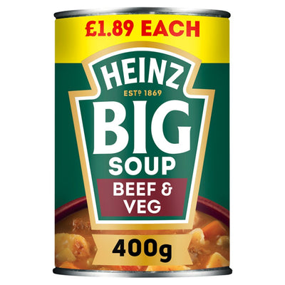 Heinz Big Soup Chunky Beef & Vegetable 400g (Pack of 12)
