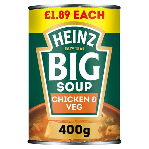 Heinz Big Soup Chunky Chicken & Vegetable 400g (Pack of 12)
