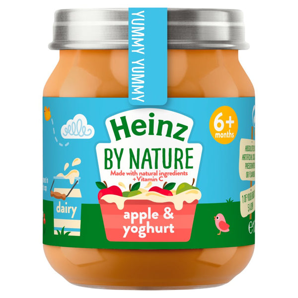 Heinz By Nature Apple & Yoghurt Baby Food Jar 6+ Months 120g (Pack of 6)