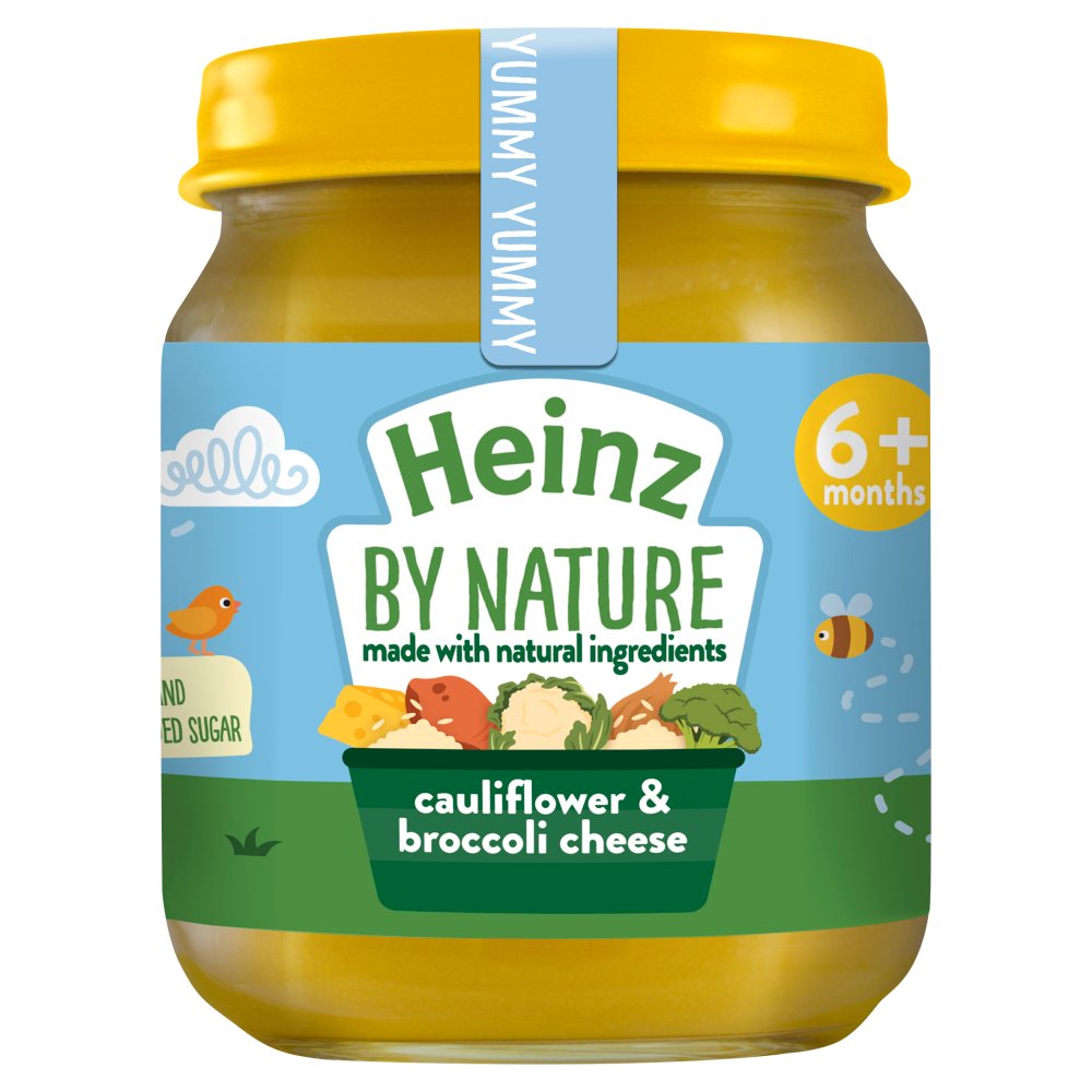 Heinz By Nature Cauliflower & Broccoli Cheese Baby Food Jar 6+ Months 120g (Pack of 6)