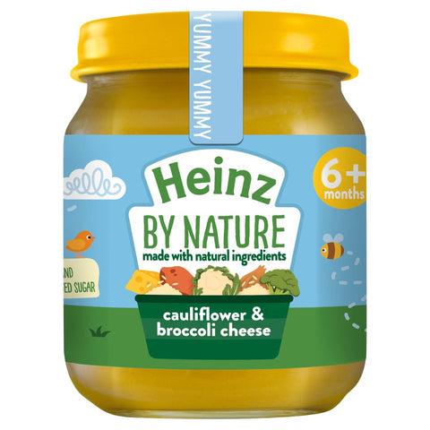 Heinz By Nature Cauliflower & Broccoli Cheese Baby Food Jar 6+ Months 120g (Pack of 6)