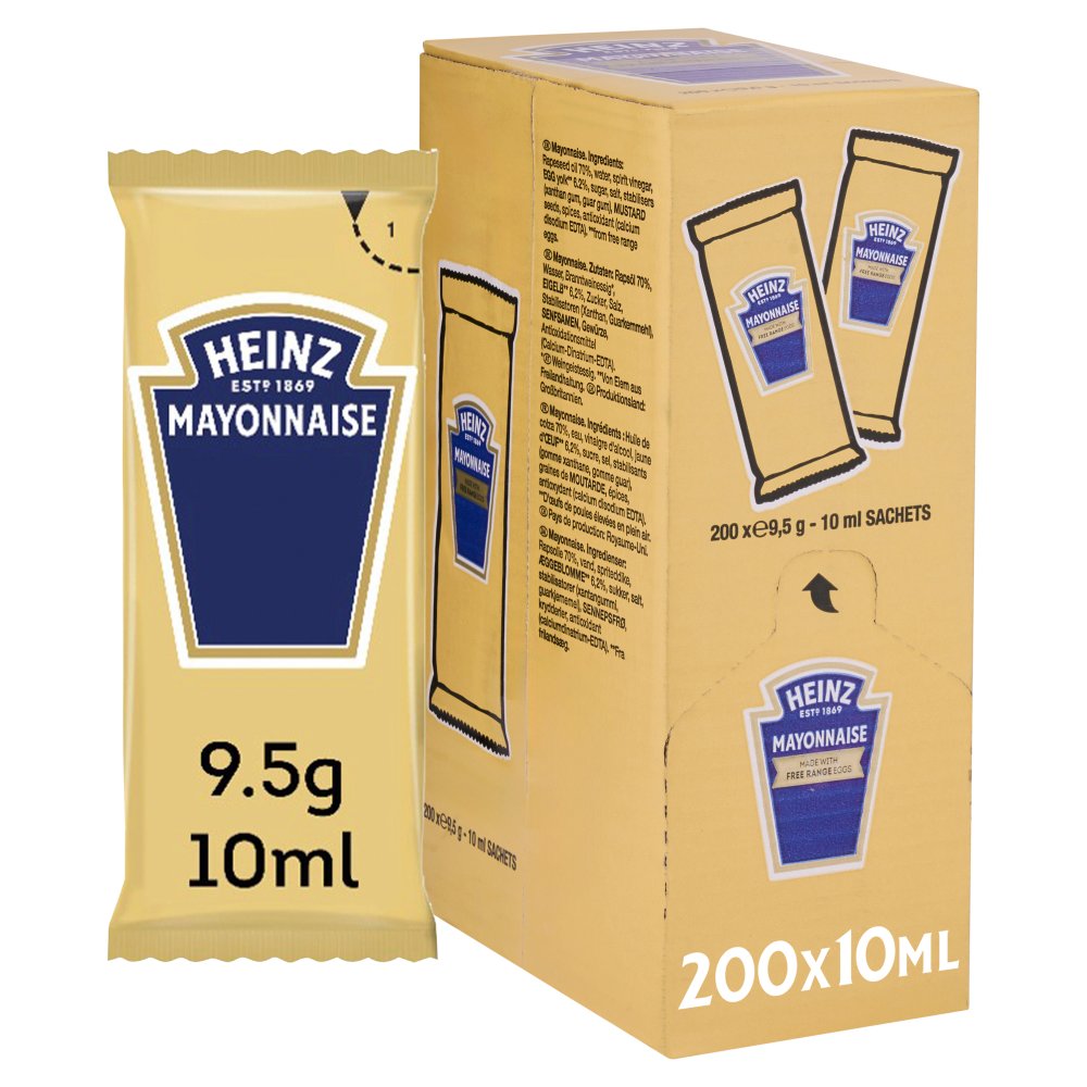 Heinz Mayonnaise Sachets 10ml (Pack of 200)