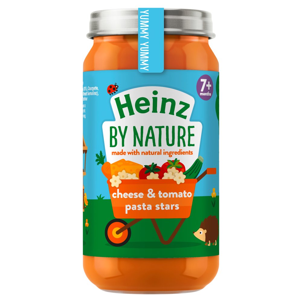 Heinz By Nature Cheese and Tomato Pasta Stars Baby Food Jar 7+ months 200g (Pack of 6)