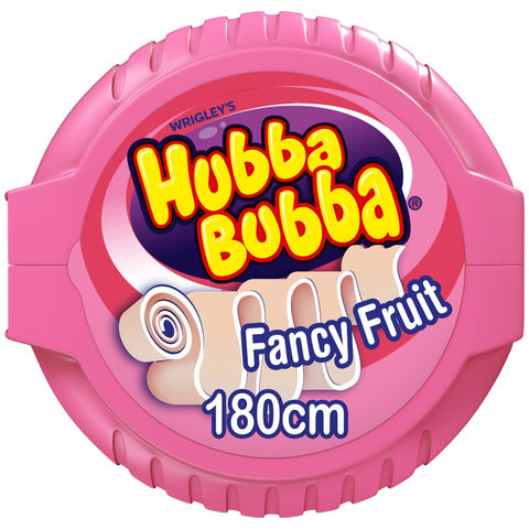 Hubba Bubba Fancy Fruit Bubble Gum Mega Long Tape 56g (Pack of 12)