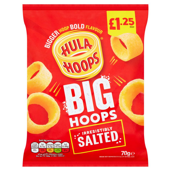 Hula Hoops Big Hoops Salted Crisps 70g (Pack of 20)