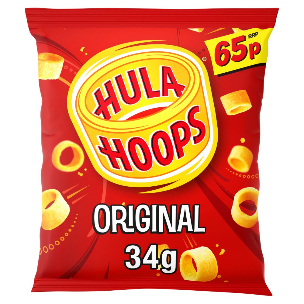 Hula Hoops Original Crisps 34g (Pack of 32)