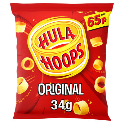 Hula Hoops Original Crisps 34g (Pack of 32)