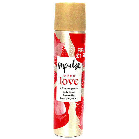 Impulse Body Spray True Love 75ml (Pack of 6)