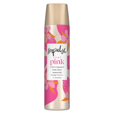 Impulse Body Spray Very Pink 75ml (Pack of 6)