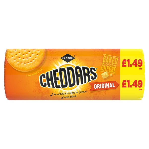 Jacob's Cheddars Original Crackers 150g (Pack of 12)