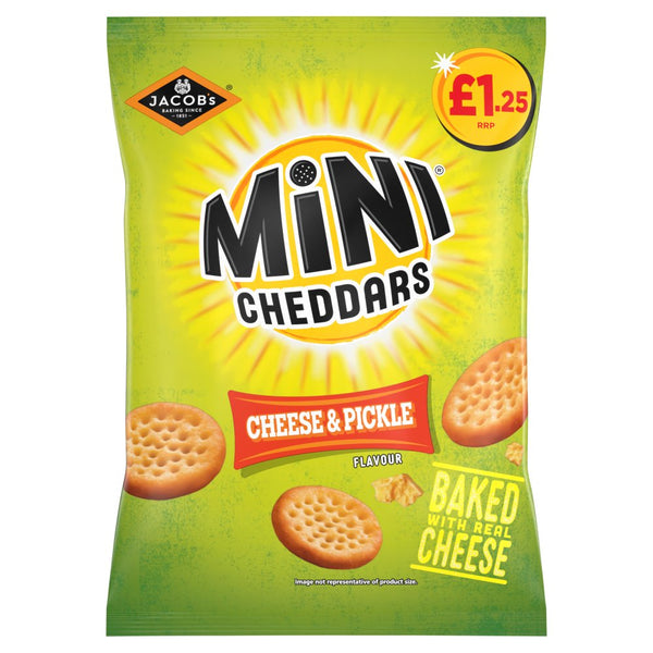 Jacob's Mini Cheddars Cheese & Pickle Snacks 90g (Pack of 15)