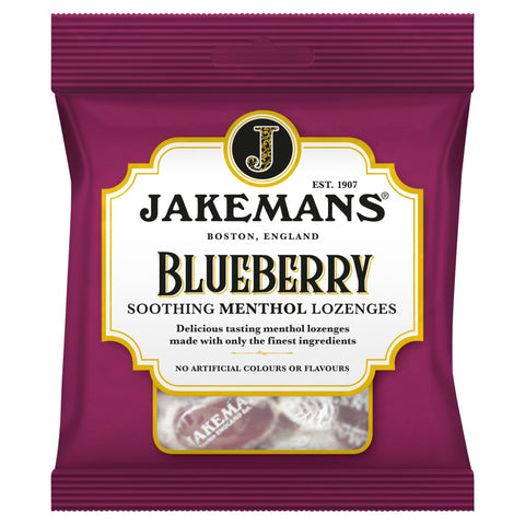 Jakemans Blueberry Soothing Menthol Lozenges 73g (Pack of 12)
