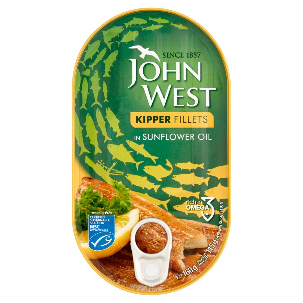 John West Kipper Fillets in Sunflower Oil 160g (Pack of 10)