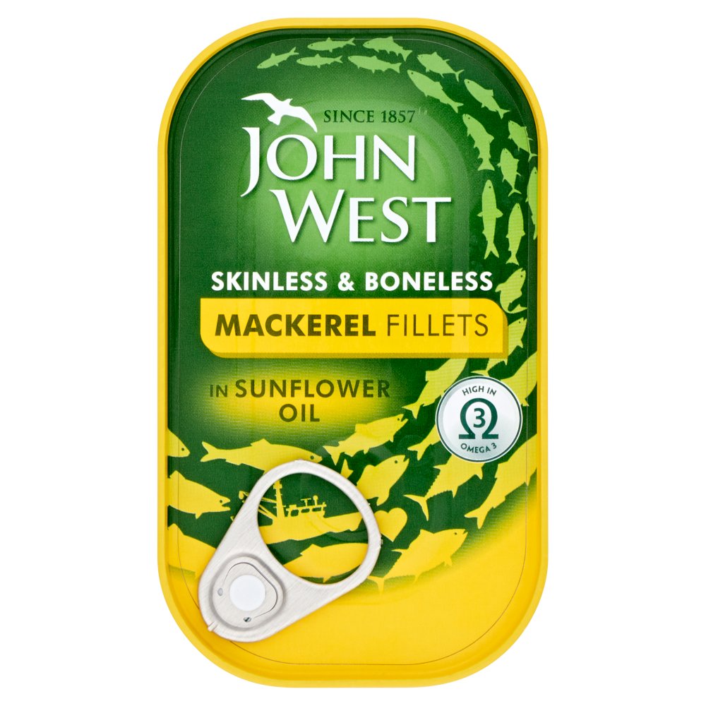 John West Mackerel Fillets in Sunflower Oil 115g (Pack of 10)