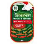 John West Mackerel Fillets in Tomato Sauce 115g (Pack of 10)
