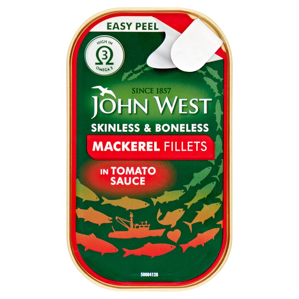 John West Mackerel Fillets in Tomato Sauce 115g (Pack of 10)