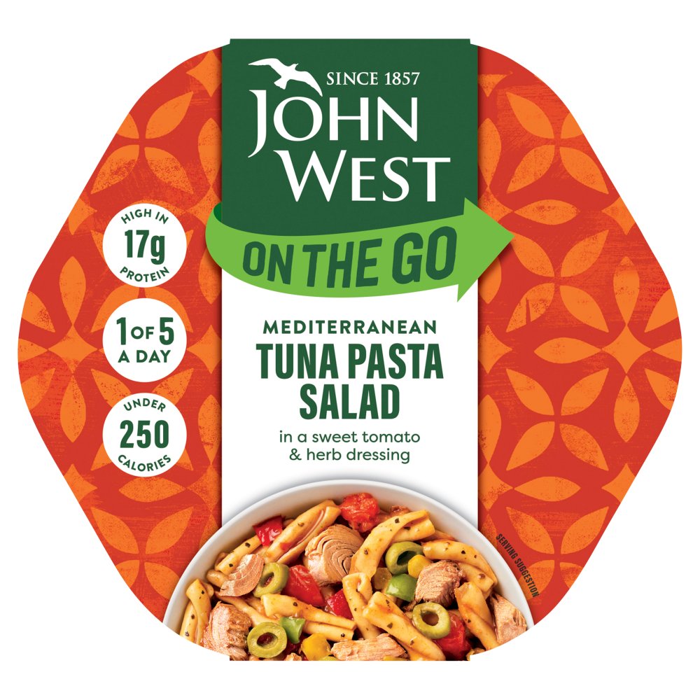 John West On The Go Mediterranean Tuna Pasta Salad 220g (Pack of 6)