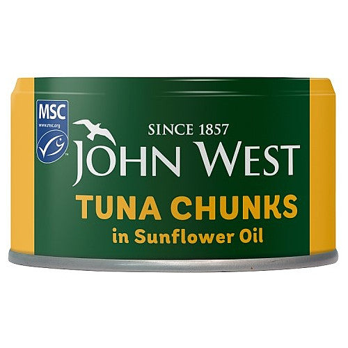John West Tuna Chunks in Sunflower Oil 125g (Pack of 12)