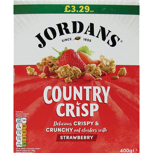 Jordans Country Crisp Strawberry 400g (Pack of 6)