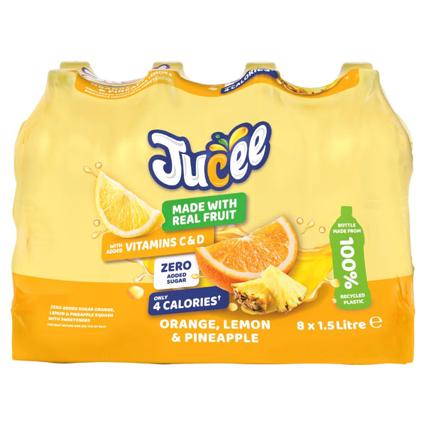 Jucee Orange, Lemon & Pineapple 1.5 Litre (Pack of 8)