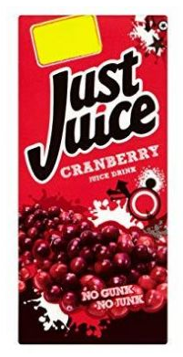 Just Juice Cranberry 1Ltr (Pack of 12)