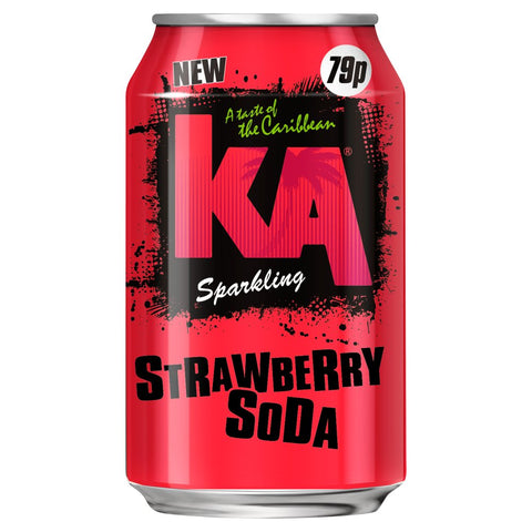 KA Sparkling Strawberry Soda 330ml (Pack of 24)