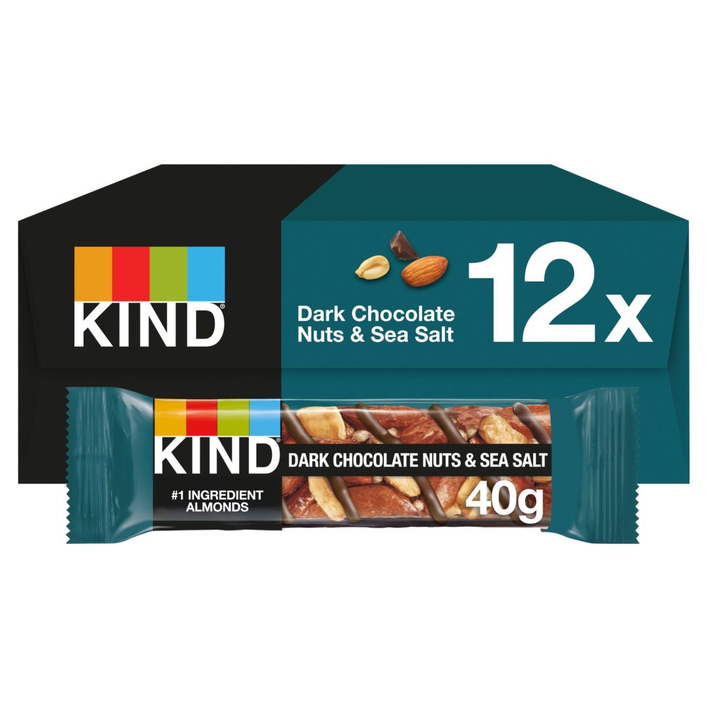 KIND Dark Chocolate Nuts & Sea Salt Bars 40g(Pack of 12)