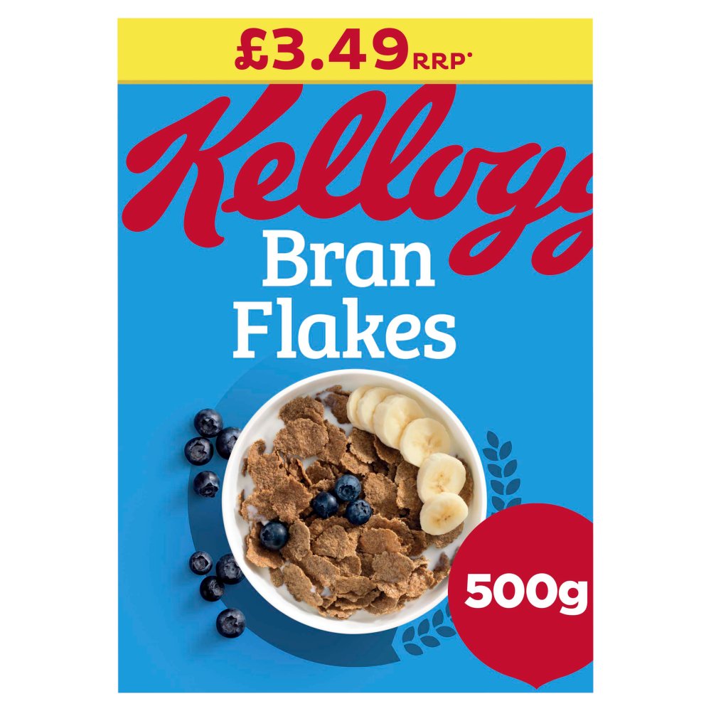 Kellogg's Bran Flakes Breakfast Cereal 500g (Pack of 6)