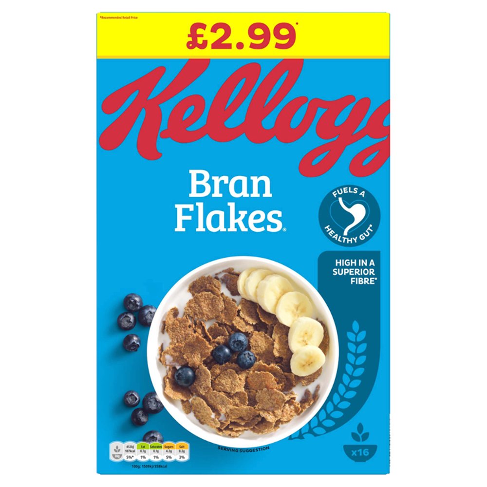 Kellogg's Bran Flakes Cereal 500g (Pack of 6)