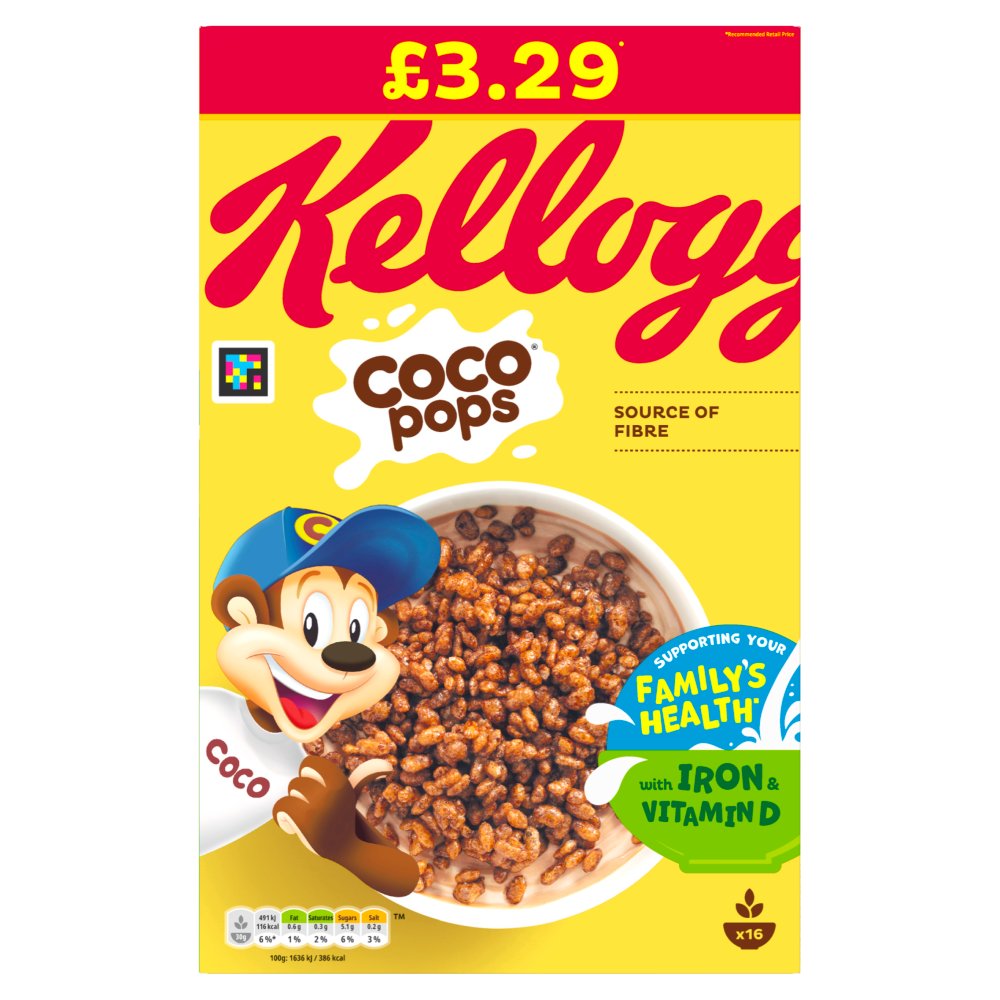 Kellogg's Coco Pops Cereal 480g (Pack of 6)