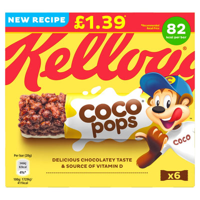 Kellogg's Coco Pops Cereal Bars 6x20g (120g) (Pack of 14)