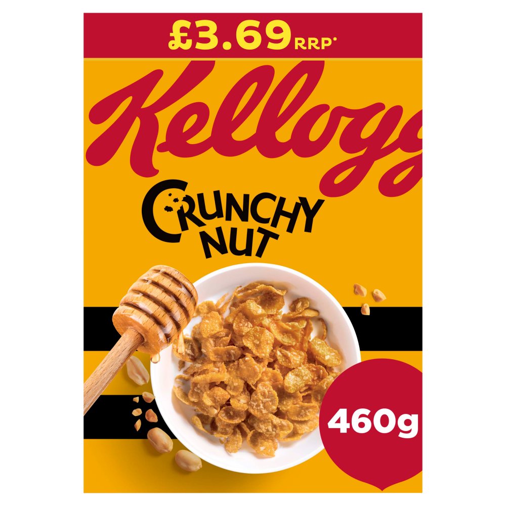 Kellogg's Crunchy Nut Breakfast Cereal 460g (pack of 9)