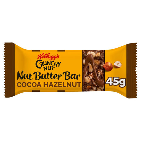 Kellogg's Crunchy Nut Nut Butter Cocoa Hazelnut Snack Bar Single 45g (pack of 12)
