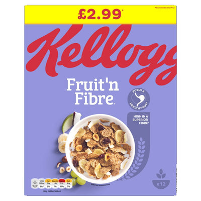 Kellogg's Fruit 'n Fibre Cereal 500g (Pack of 6)